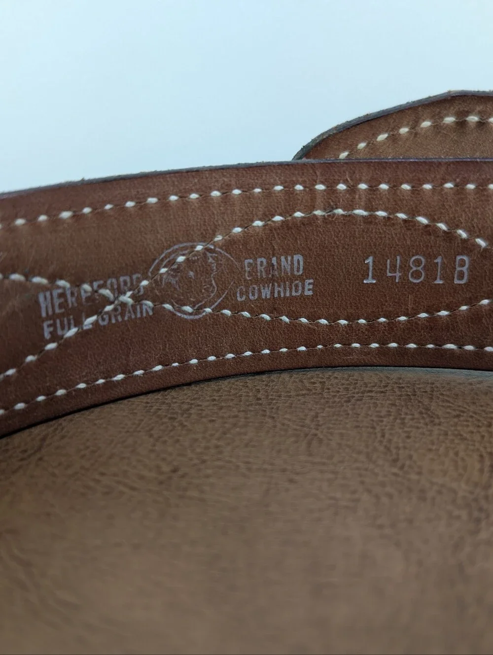 Indian Chief Herford Leather embroidered western belt